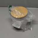 ONTUBE Garlic Keeper with Wooden Lid, 4.5Inch Ceramic Garlic Holder Storage, Garlic Container for Kitchen, Garlic Saver to Keep Your Garlic Cloves Fresh Longe 24 oz, White