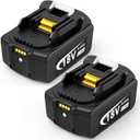 6000mAh Replacement for Makita 18V Battery 2 Packs with LED Indicator Compatible with Makita BL1850B/BL1860B/BL1840B/BL1820B & Cordless Tools/Chargers