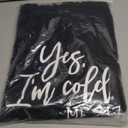 GaoCold Womens I'm Yes Cold Me 24:7 Printed Funny Sweatshirt Long Sleeve Crewneck Letters Casual Loose Pullover Top Size XL