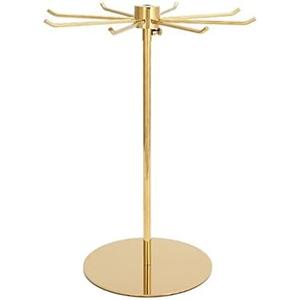 Stainless Steel Rotating Jewelry Display Stand - Countertop Organizer for Necklaces, Bracelets, Earrings, Handbags & Scarves - Perfect Retail Rack for Boutiques & Stores, Space-Saving Design (20x40M, Gold)
