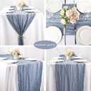 Soft Cheese Cloth Table Runner 10ft for Wedding Birthday Decor, Blue
