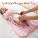 2-Pack 0.5 TOG Newborn Sleep Sack, All-in-One Swaddle Wrap with Silent Velcro for Infants (0-3 Months)