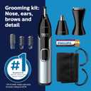 Norelco Philips Nose Trimmer 5000 for Nose, Ears, Eyebrows Trimming Kit, NT5600/62