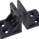 24PCS L Reinforced Plastic Corner Bracket 27.4mm Furniture Corner Support Connector Bracket for Wooden Furniture Cabinet Drawer Chair Bookcase with Screws Black