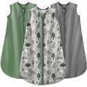 Yoofoss Baby Sleep Sack 18-24 Months Baby Wearable Blanket 100% Organic Cotton 2-Way Zipper Toddler Sleeping Sack，3 Pack Soft Lightweight Sleep Sacks for Babies