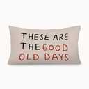 XYDEG These are The Good Old Days Inspirational 12x20 Pillow Cover, Motivational Quote Decorative Lumbar Pillow Covers for Bedroom Living Room Home Sofa Couch