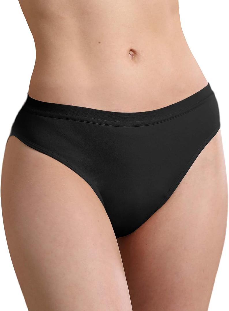 Absorbent Incontinence Underwear for Women Washable, 2 oz Leakproof Ladies Panties for Bladder Leakage 1 Pack (Black, XL)