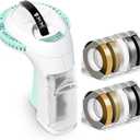 Label KINGDOM Embossing Labeler, Omega S Green Old School Embossed Label Maker with 10pk Embossing Label Tape, Portable Handheld Vintage Label Printer for Home Use