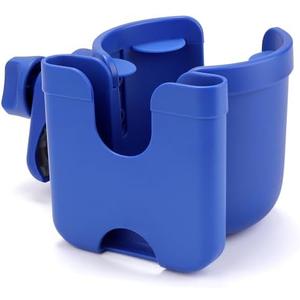 Accmor Stroller Cup Holder with Phone Holder, Bike Cup Holder, Universal Cup Holder for Uppababy Nuna Doona Strollers, 2-in-1 Cup Phone Holder for Stroller, Bike, Wheelchair, Walker, Scooter