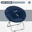 Velvet Stretch Saucer Chair Cover, (Only A Cover) Soft Round Moon Chair Cover for Adults and Kids, Removable Saucer Chair Cushion Covers for Indoor & Outdoor