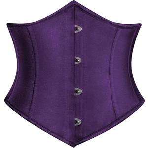 Scarlet Darkness Corset Belt for Women Fishbone Wide Waist Corset Pirate Belt , 0, Deep Purple 