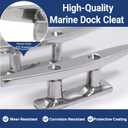 Boat Cleat Stainless Steel Marine Dock Cleat Boat Rope Tie Cleat Boat Mooring Accessories