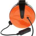 HDX 30 Feet Self Retracting Cord Reel with 3 Outlets, 16 Gauge