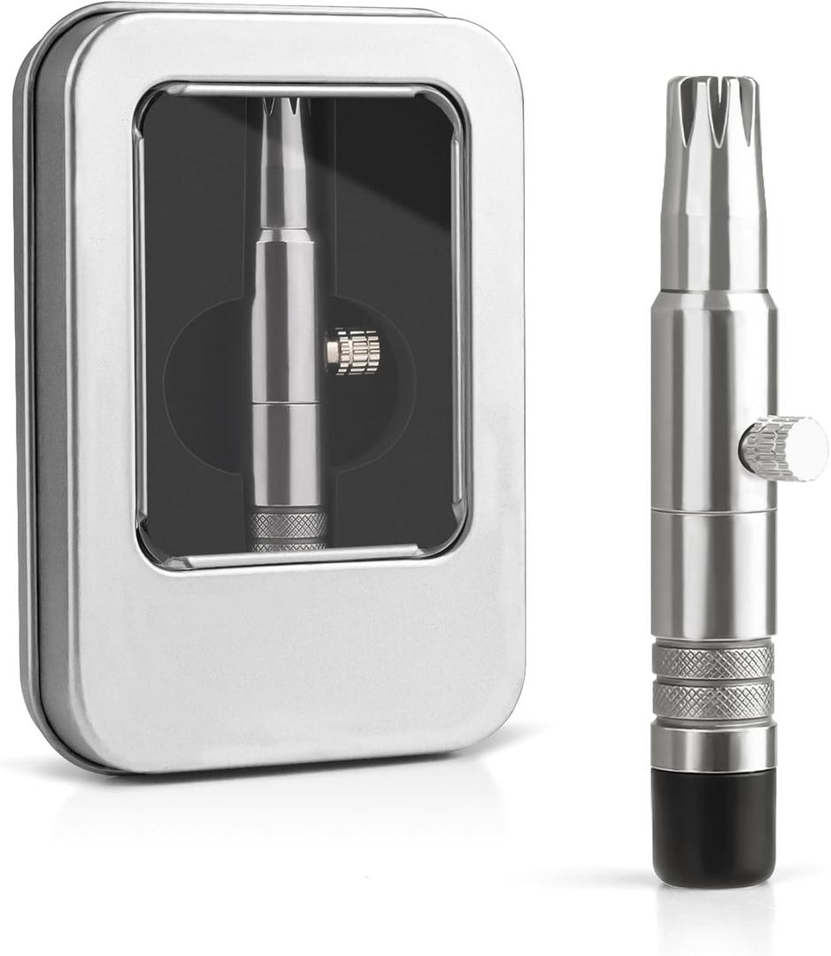 Manual Nose Hair Trimmer for Men, Battery-Free, Stainless Steel Hair Remover