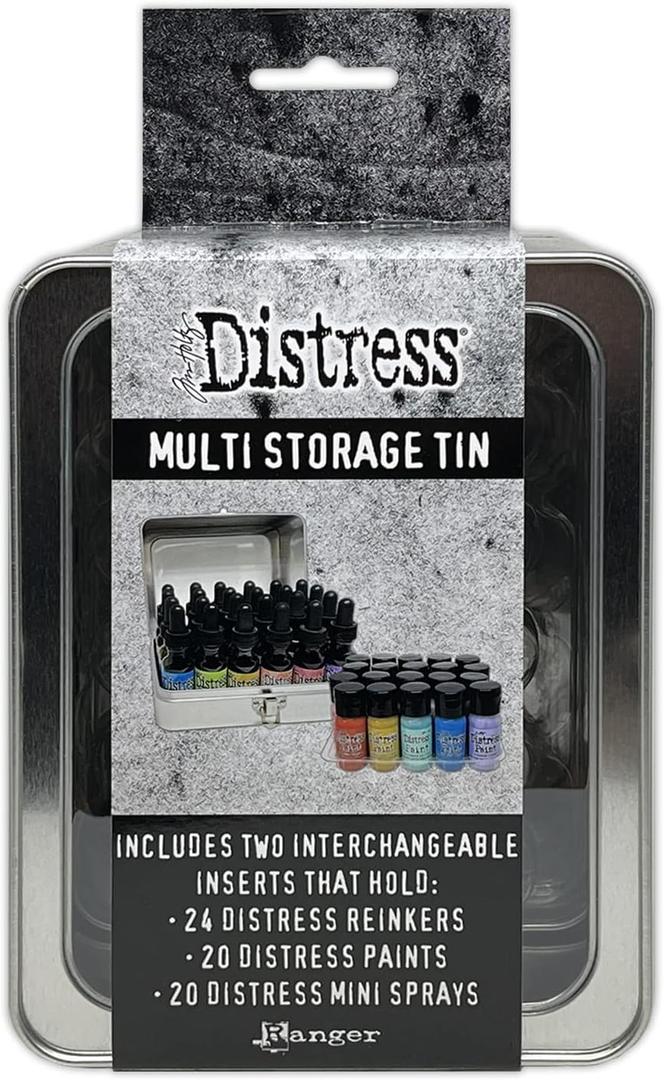 Ranger Tim Holtz Distress Multi Storage Tin - Holds 20 Flip Top Paints