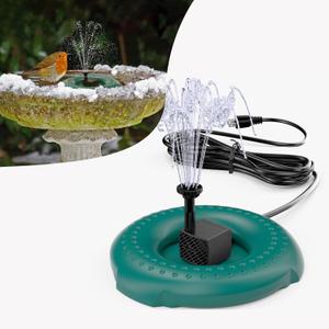 NFESOLAR Bird Bath Heater with Water Pump for Outdoor in Winter, 10FT Long Cord Fountain Pump and Bird Bath Deicer Built-in Thermostatically Controlled for Birdbath Chicken Duck