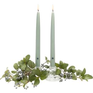 Colonial Candle 10 Inch Bayberry Scented Taper Candle, Virtually Dripless, Premium Wax with Cotton Wick, Pack of 2, Up to 10 Hour Burn - Made in The USA