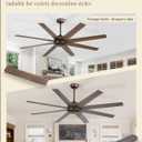 Fanbulous 65 Inch Ceiling Fans No Light with Remote, Bronze Indoor/Outdoor Ceiling Fan Without Light with Quiet Reversible DC Motor, 6 Speeds, 8 Blades Large Ceiling Fan for Living Room Bedroom Patio