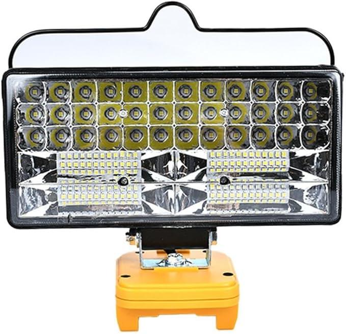 7 Inch LED Work Light with Adjustable Brightness Waterproof Aluminum Housing Portable Flood Light for Workshops Job Sites and Outdoor Projects(Yellow), 1 pcs
