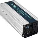 WZRELB 1200W Pure Sine Wave Inverter 48V DC to 110V 120V AC Power Converter with LED Display, Off-Grid Portable Power Inverter with 2 AC Outlets for Home, RV, Truck, Camping