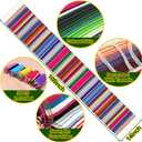 TURNMEON 5 Pack Mexican Table Runner 14 x 106 Inch Large Cinco de Mayo Decorations Serape Table Runners for Fiesta Party Decorations Mexican Theme Party Supplies Fun Taco Tuesday Birthday Carnivals