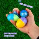 7 Pack Egg Slime Kit with 3 Bicolor Butter 4 Galaxy Slime for Boys Girls 8-12, Clear Making Toy for Party Favor, Sticker Bunny Egg Charm 4-6, Soft Non-Stick Birthday Basket Stuffer