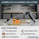 Pressure Washer, Handheld Power Washer with 360 Rotating Nozzle, 3 Spray Modes, Stainless Steel Universal Hose Fit, Tool-Free Installation-Driveway & Outdoor Cleaning