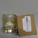 Makeup Brush Organizer, Toothbrush Holder, Desk Pen Pencil Holder, Multifunctional Vintage Glass Brush Cup (S/Gold/A3-12-US)