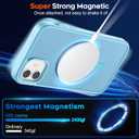 Zapica Magnetic for iPhone 12 Case & iPhone 12 Pro Case, [Compatible with MagSafe] [Military Grade Drop Protection] Translucent Matte Shockproof Anti-Scratch Phone Cover, Light Blue