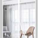 Magnetic Screen Door Mesh, Fits 36'' x 80'' Door, Tear-Resistant High-Density Fiber Material, Keep Annoying Creatures Out, Pet&Kids Friendly, Hands-Free Entry with Strong Magnets Auto-Closure, White