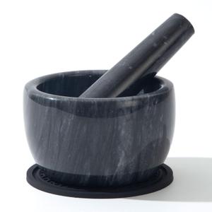 Fasola Home Pill Crusher, Mini Marble Mortar and Pestle Set, Pill Crusher Grinder Fine Powder, Arthritic Hands Pill Grinder (Large Size)