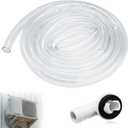 10Ft Portable Air Conditioner Drain Hose, 3/5 Inch Leakproof AC Drain Hose Kit, Universal AC Drain Hose Drain Pipe Replacement with Hose Connector and Clamp, Window Air Conditioner Unit Parts