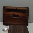 FANATU Wooden Step Stool, 9in One Step Stool for Adults, Wooden Beside Step Platform with 550 Load Capacity, Heavy Duty/Portable/Nonslip/Durable Construction Safe Step Support for Bedroom/Home Kitchen (Rich Walnut)