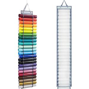 Vinyl Roll Storage Holder 24 Compartments Vinyl Roll Storage Organizer,Scrapbook Roll Holder Organizer,Hanging Office Door