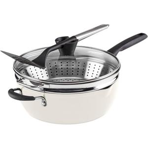 Cuisinart Preferred Pan 4-Pc Set - Crme de la Creme (4.5 Qt. Multi-Purpose Pan w/Cover, Steamer, Slotted Turner)