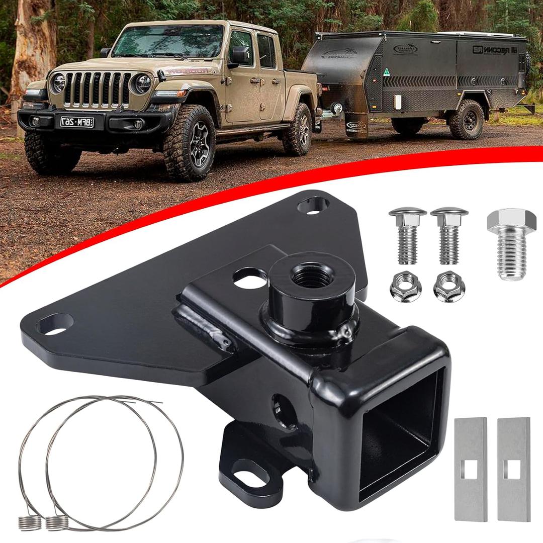 13434 Class 3 Trailer Hitch Receiver for Jeep Gladiator, 2 Inch Tow Hitch Receiver Compatible with JT 2020-2026, Heavy Duty Steel Tow Hitches Receivers for Pickup Truck with Bolts