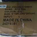 Washable 8x10 Area Rug - 0.4 Inch Thick Soft Non Slip Geometric Modern Foldable Machine Washable Rug for Living Room Bedroom Home Office - Green, 8'x10'