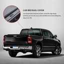 2 x 2PCS Bed Rail Stake Pocket Covers, Truck Stake Pocket Covers, Dustproof Truck Bed Hole Plugs, Truck Bed Accessories Rear Truck Holes Covers Compatible with Dodge Ram 1500 2500 3500 2019-2022