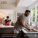 SYLVANIA LED Flood R20 Light Bulb, 50W=5W, 10 Year, 325 Lumens, E26 Medium Base, Dimmable, 2700K, Soft White - 2 Pack (73993)