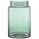 Green Glass Vase, Short Flower Vase, Round Glass Vases for Flowers, 6 Inch Small Glass Vases for Living Room, Dining Table, Wedding, Bookshelf, Office, Coffee Table