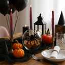 Zhengmy 4 Pack Halloween Vampire Tears Taper Candles, 10 Inch Tall Bleeding Candles Blood Drip Spooky Gothic Candlesticks for Halloween Vampire Home Party Decorations Supplies (Black)