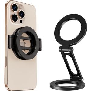 elitehood Dual Magnetic Phone Stand, All Metal Magnetic Phone Holder for Desk Gym Mirror Wall, Portable Magsafe iPhone Stand Mount Compatiable with iPhone 16 15 14 13 12 Pro Max Series Magsafe Case