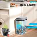 3 x jinligogo 3Pack Bathroom Small Trash Can with Lid, 2.6 Gallon Touchless Automatic Garbage Can Slim Waterproof Motion Sensor Smart Trash Bin for Bedroom, Office, Living Room White/Black/Grey