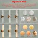Alabaster Wall Sconce, Solid Brass Sconce with Natural Spanish Alabaster, 23.8 in Vanity Lights for Bathroom, LED Hardwired Wall Lamp for Living Room Bedroom Staircase Hallway, Set of 2