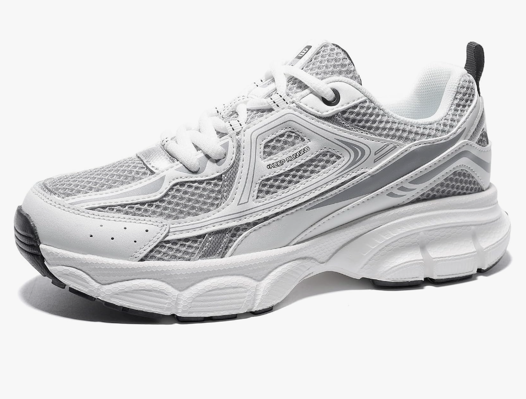 BAASPLOA Women's Chunky Fashion Sneakers Casual Sports Shoes Mesh Breathable Athletic Gym Workout Tennis Shoe Platform Thick Walking Shoes, Size 6