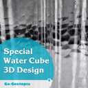 Ga-Geetopia Thin 3D EVA Shower Curtain Liner Water Cube, 72x72 Premium Light Weight Clear Plastic Bathroom Shower Curtain with Rustproof Metal Grommets 3 Magnets for Shower Stall, Bathtubs (No Hooks)