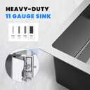 POPFLY 18 Inch Drop In Kitchen Sink, 304 Stainless Steel Top mount Handmade Single Bowl Kitchen Sink 9 Inches Deep Bar Prep Sink, Brushed Nickel18189