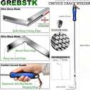 GREBSTK Crack Weeder Crevice Weeding Stainless Steel Sharp Tool, 38 in | Razor-Sharp Rust-Resistant L-Shaped Blade, Comfortable Non-Slip Handle, for Patio Cracks, Driveway Gaps, Walkway Edging