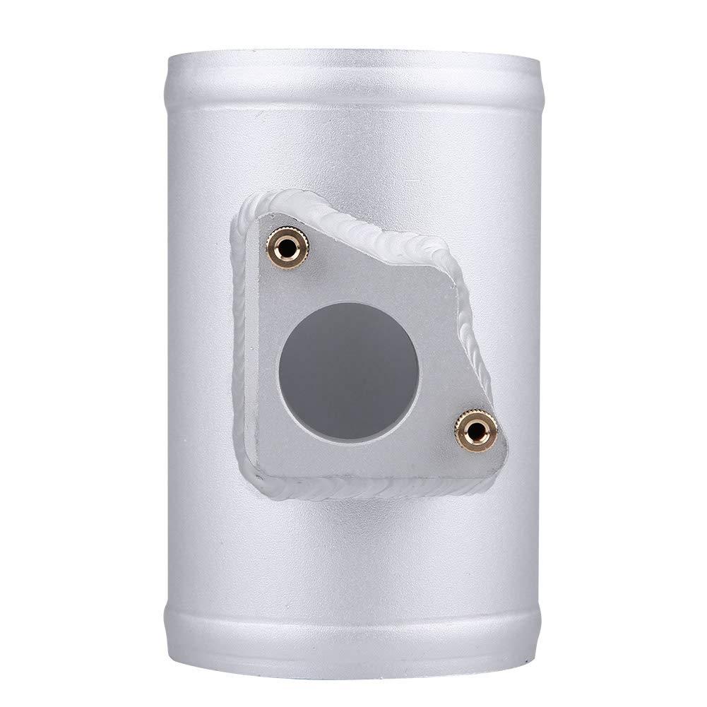 Aluminum Air Flow Sensor Adapter Mount, 77mm Mass Air Intake Meter Base, Compatible with 3 6, Built-in Control Valve, 5.1 Inch Length
