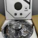 23" Wall Mount Fan with Light,3 CCT, Dimmable,Quiet 6 Speed Wall Mounted Fan with Remote/App Control, Timer, 360 Adjustable Tilt Plug in Wall Fan for Garage,Patio,Tool Room,Home